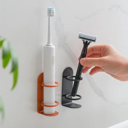 Wall-Mounted Electric Toothbrush Holder Holder Punch-Free Razor Holder Storage Shelf Toothbrush Organizer Bathroom Accessories