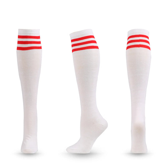 Unisex Compression Socks Football Socks Non-slip Long Tube Knee High Stockings Striped Soccer Socks Running Sports Socks