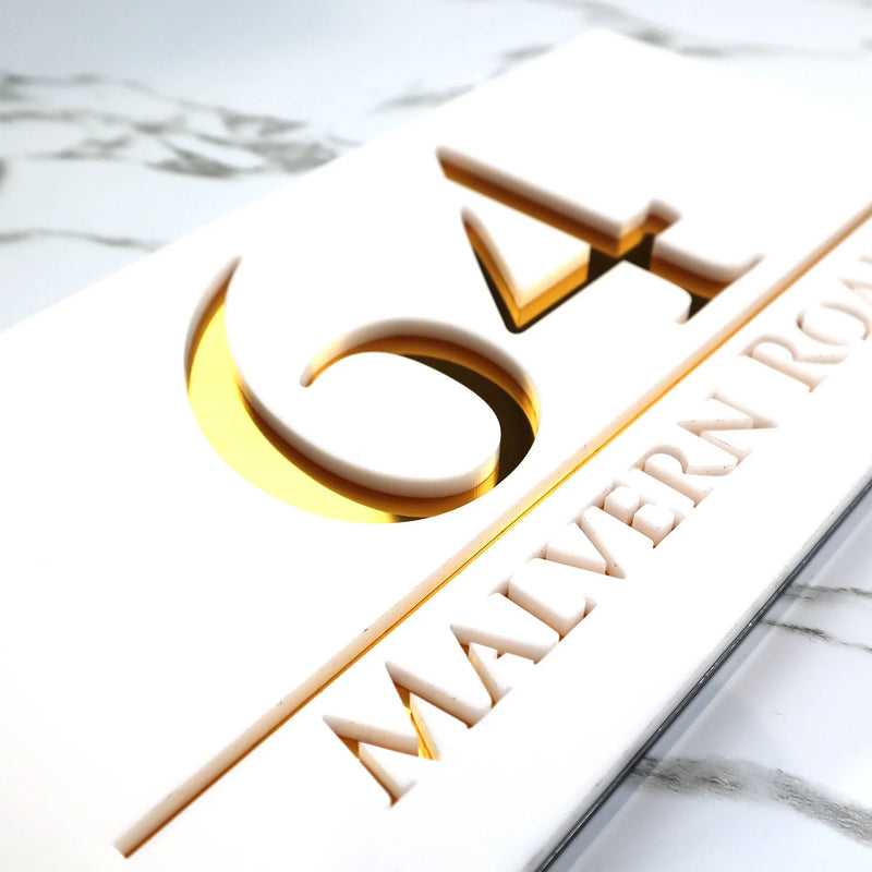 Matte Black Gray Personalized Laser Cut Large Acrylic Modern 3D Floating House Number sign Outdoor Street Family Name Plaque Are