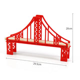 Wooden Train Track Toys Railway Rails Accessories Fit Thomas Train Road Connector Bridge Wood Railway Children Boy Christmas Gift