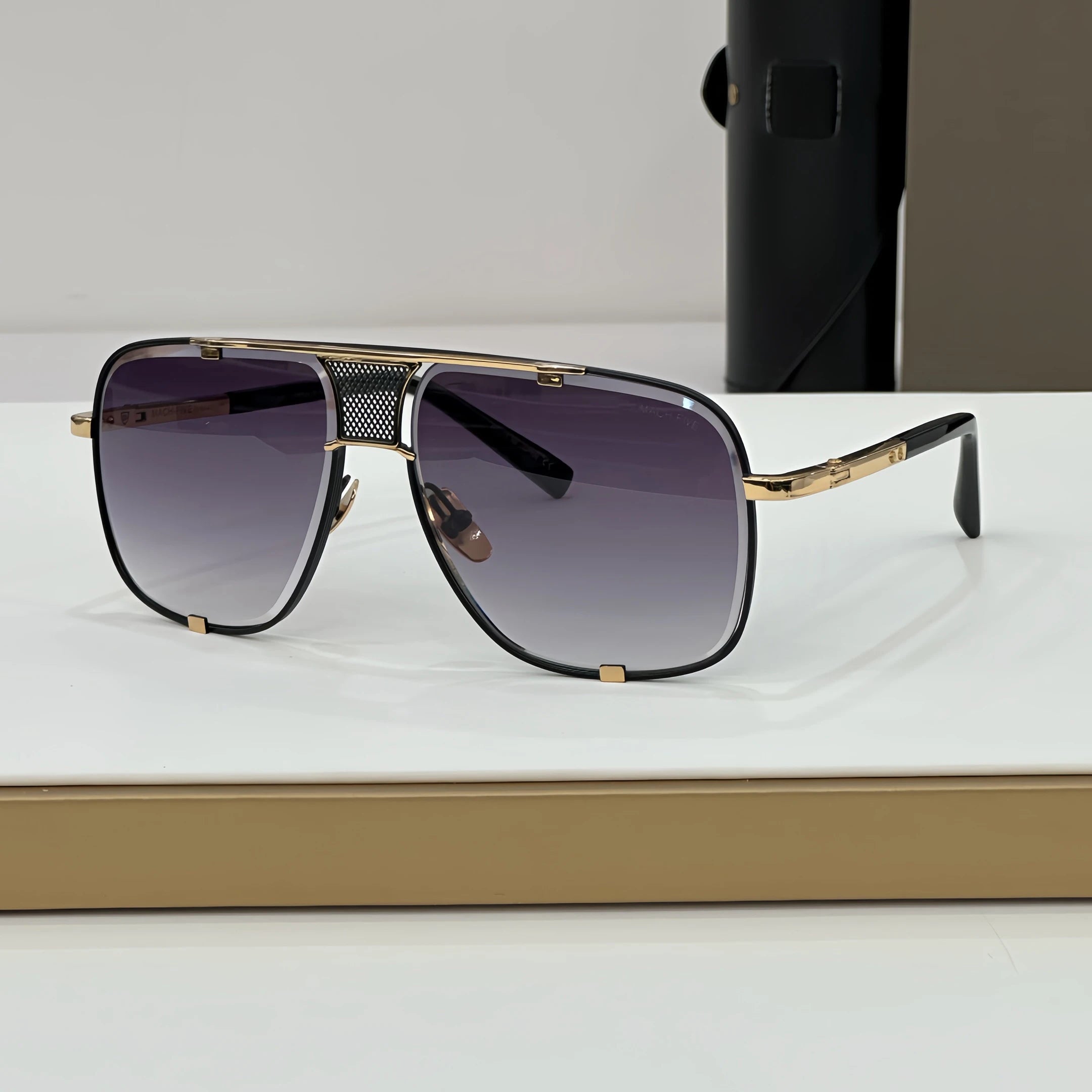 ADITA MACH FIVE DRX-2087 SIZE 64-14-127 Top High Quality Sunglasses for Men Titanium Style Fashion Design Sunglasses for Women
