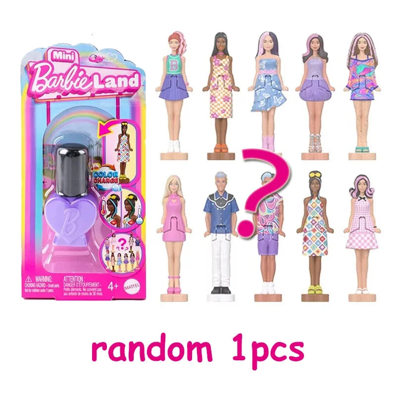 Barbie Color Reveal Mini Fashion Doll with Nail Polish Shell Accessories and Changeable Outfits Micro Dolls Toys Gift for Girls