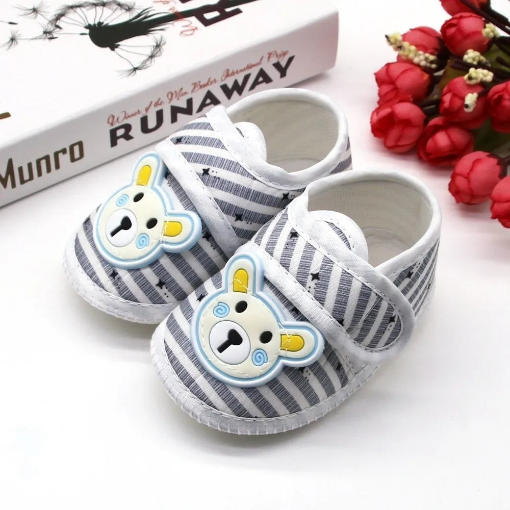 Cute Soft Sole Shoes Anti-slip Breathable First Walker Shoes Cartoon Bear Booties Newborn