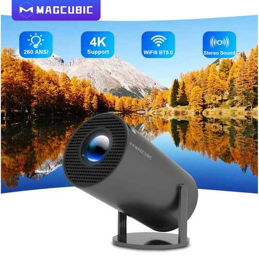 Proyector Magcubic Android 11 4K 1280*720P HY300 Pro, doble wifi, 260ANSI 180, flexible, BT5.0, cine en exteriores, portátil.
