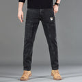 Fashion Print Six-Pocket Jeans Small Straight Cut Style Men's Casual Comfortable Fit Clothing