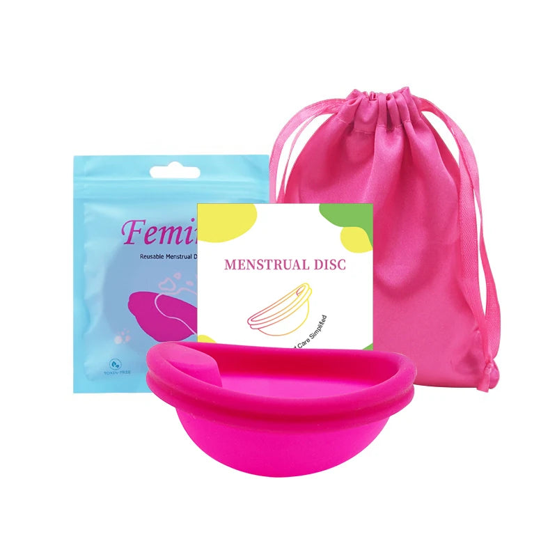 Silicone Menstrual Disc Cup Period Menstrual Collector Menstruation Menstrual Disk Women Health Care Feminine Hygiene Extra-Thin