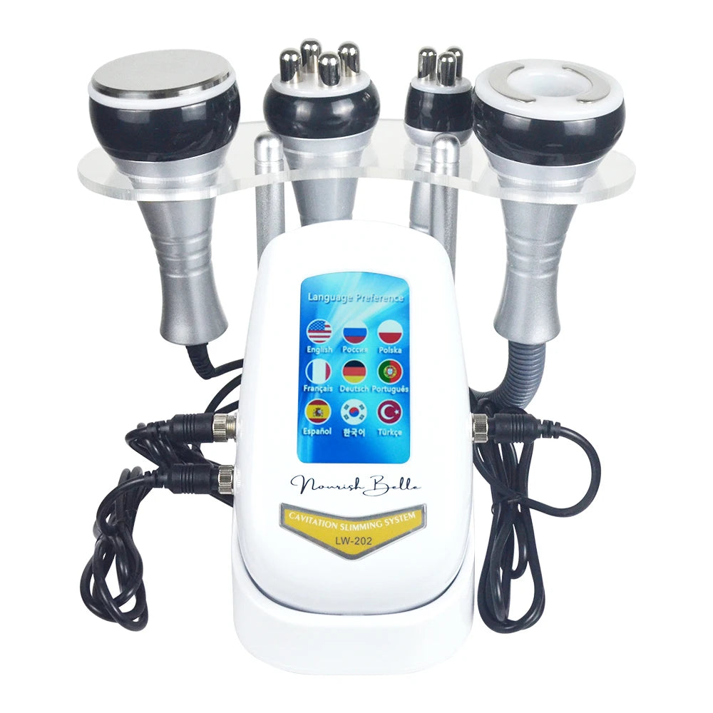 Máquina de cavitación ultrasónica para adelgazamiento corporal de 4 pulgadas y 140K, dispositivo de belleza, masajeador facial, reafirmante de piel, lifting facial, succión al vacío