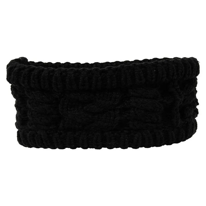 Female Cycling Cap Warm Knitted Riding Skullies Beanies Twisted Head Wrap Women's Winter Hat Hairwrap Headwear
