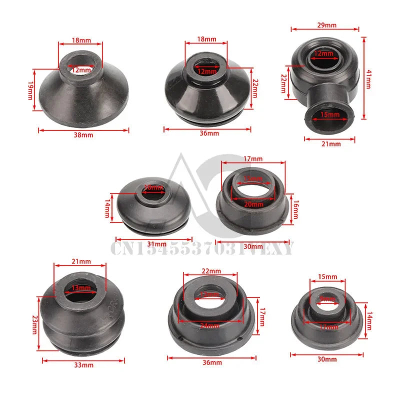 4pcs Universal Ball Joint Turn Rods Rubber Boot Dust Cover Replacement Control Arm Protector Car Suspension Steering Accessories