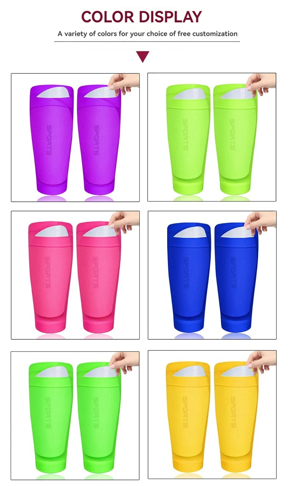 Loogdeel Soccer Shin Guard Covers,Shin Pads Socks Soccer Sock Sleeves Shin Pads Holders Shin Guard Sleeves for Kids Youth Adults