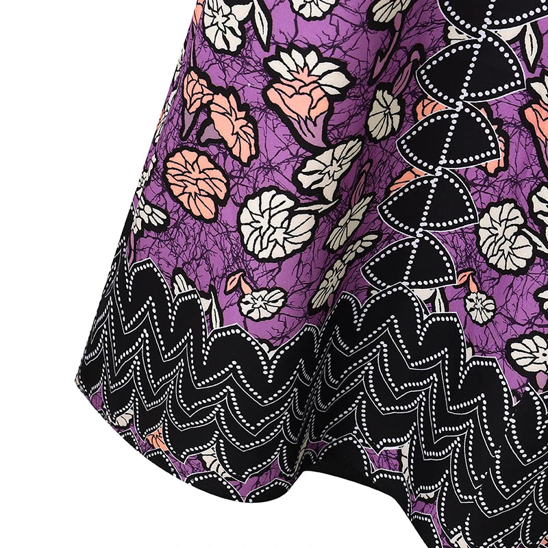 Plus Size VONDA Bohemian Dress 2025 Elegant Women Printing Sundress Vintage Flare Long Sleeve Maxi Vestidos O-Neck Robe Femme