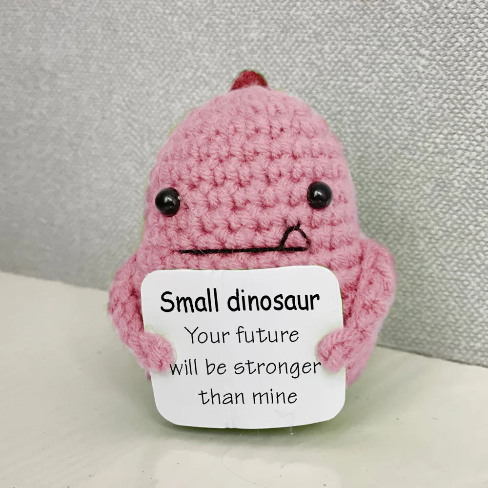 New Knitted Positive Turtle Doll Handmade Emotional Support Positive Crochet Sea Turtles Gifts for Christmas New Year Birthday