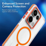 Luxury Magnetic Clear Case for Redmi 15C Note 14 13 12 Pro Plus 4G 5G For Magsafe Cover for Xiaomi 15T 14T Pro Poco X7 Pro Case