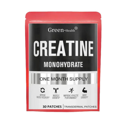 Creatine Monohydrate Transdermal Patches for Muscle Growth, Increased Strength, Enhanced Energy Output 30 Patches