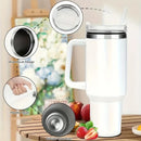 1200ML 304 Stainless Steel Insulated Water Bottle Thermal Coffee Car Cup Cold Hot Mugs Vacuum Flask With Handle Straw For Sport