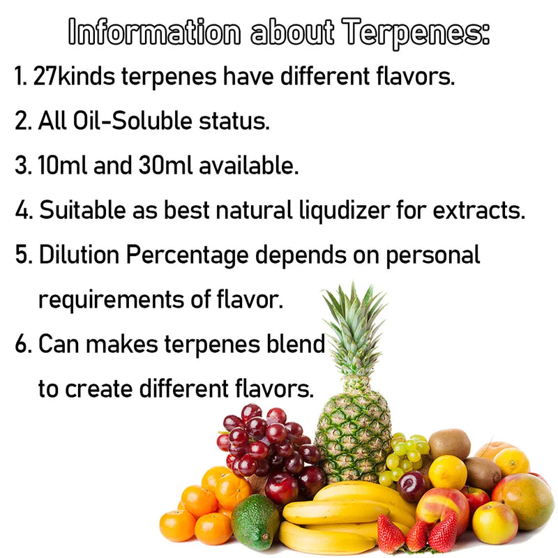 10-30ml Natural Terpenes essence oil raw flavor material to DIY different items for our body or skin or healthy
