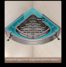 No Drill Bathroom Corner Shelf Wall Mounted Shower Corner Shelves with Hook Towel Bar Space Aluminum Bathroom Organizer Rack