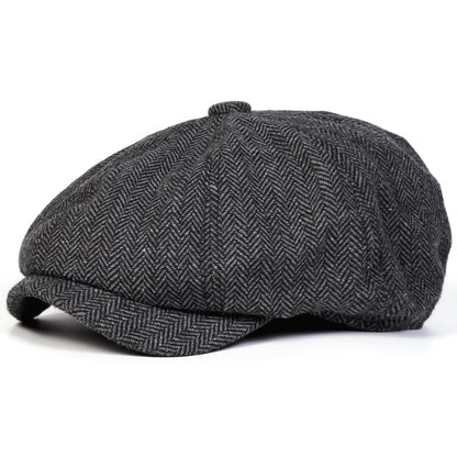 Unisex Retro Herringbone Newsboy Caps Men British Painters Hats Spring and Autumn Berets Hip Hop Berets