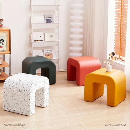 Plastic Minimalist Modern Living Room Shoe Changing Stool Small Stools Chairs Coffee Tables Side Table Bench Muebles Furniture