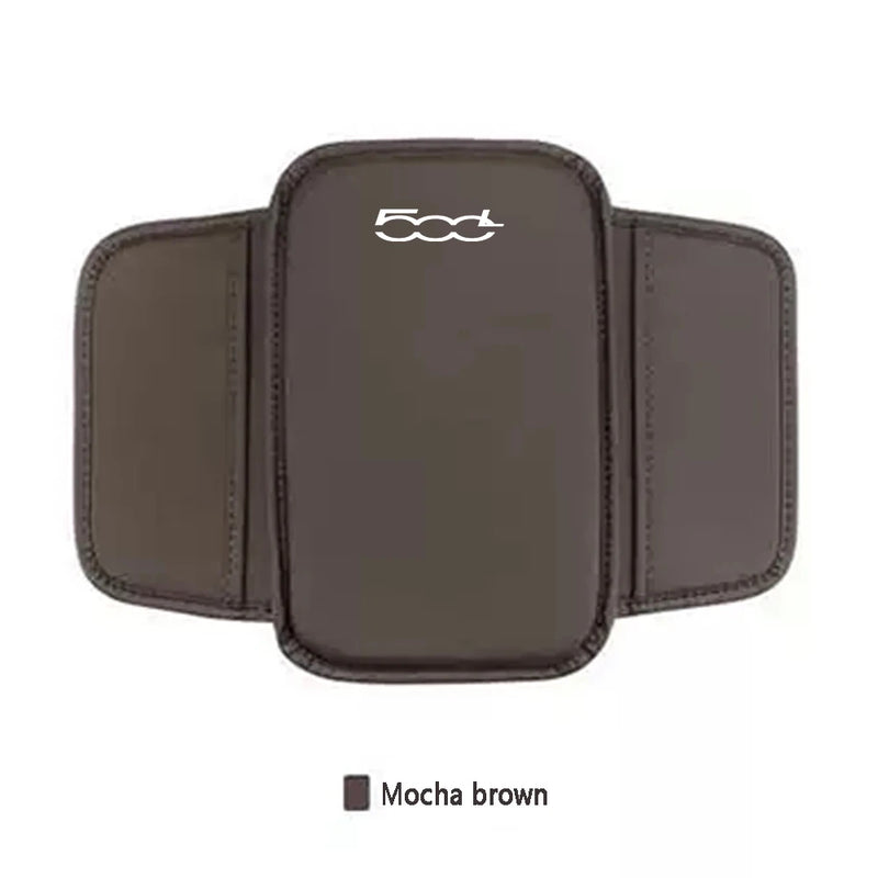 For Fiat 500 500C 500S 500X Abarth Car Accessories Center Console Arm Rest Protector Leather Car Armrest Box Pad Storage Pocket