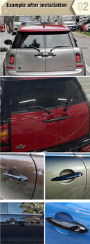 Black For Mini Cooper One D S JCW R55 Clubman 4Doors 2007-2014  Door Handle Covers Stickers Car-Styling Exterior Accessories