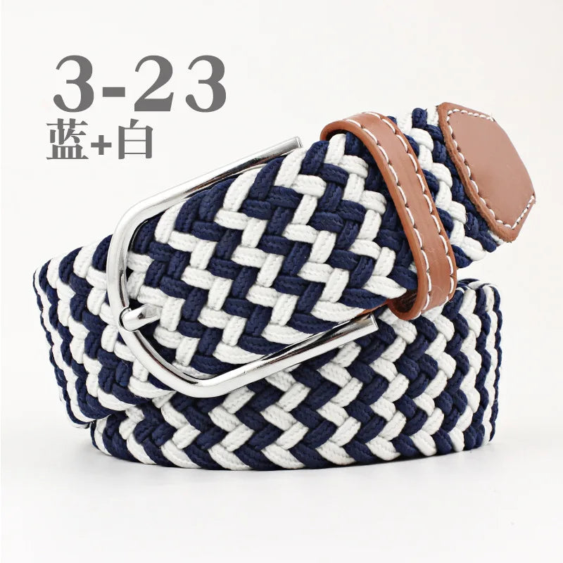 Stretch Woven Belt Unisex Canvas Belts Fashion Casual Student Belt Women Cinturon Male Waistband 105cm