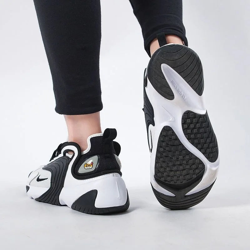 Nike Zoom 2K Air Speed Foam Non-Slip Breathable Mid-Top Air Cushion Casual Urban Commuting Running Shoes Women's Black and White Panda Ao0354-100
