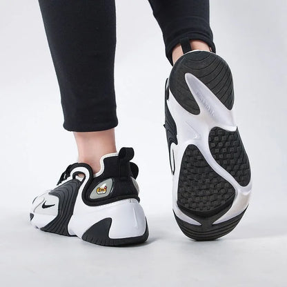 Nike Zoom 2K Air Speed Foam Non-Slip Breathable Mid-Top Air Cushion Casual Urban Commuting Running Shoes Women's Black and White Panda Ao0354-100