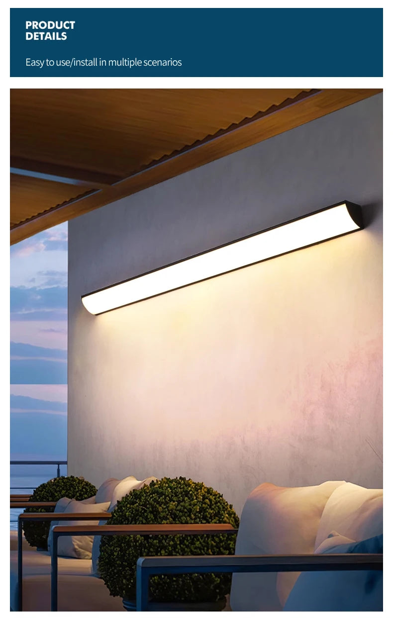 Outdoor wall lamp waterproof and rust proof hallway stairs garden walls balcony doors LED lights modern wall lights