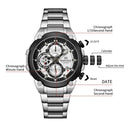 NAVIFORCE Original Watch for man 2025 New Stainless Steel Waterproof Chronograph Classic Quartz Wristwatch Brand Men Watch Gifts