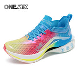 ONEMIX Trail Racing Running Shoes Cushion Breathable Mesh Stable Wearable Outdoor Carbon Plate Marathon Sport Training Sneakers