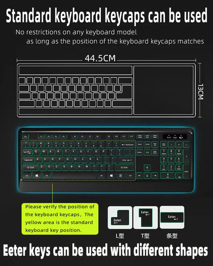Protector de silicona universal para teclado, funda protectora para PC de escritorio, transparente, de gel de sílice, cóncavo y resistente a golpes.