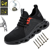 Men's Safety Footwear: Indestructible Steel Toe Protective Boots - Anti-Smash, Anti-Puncture, Work Safety, Anti-Slip Shoes
