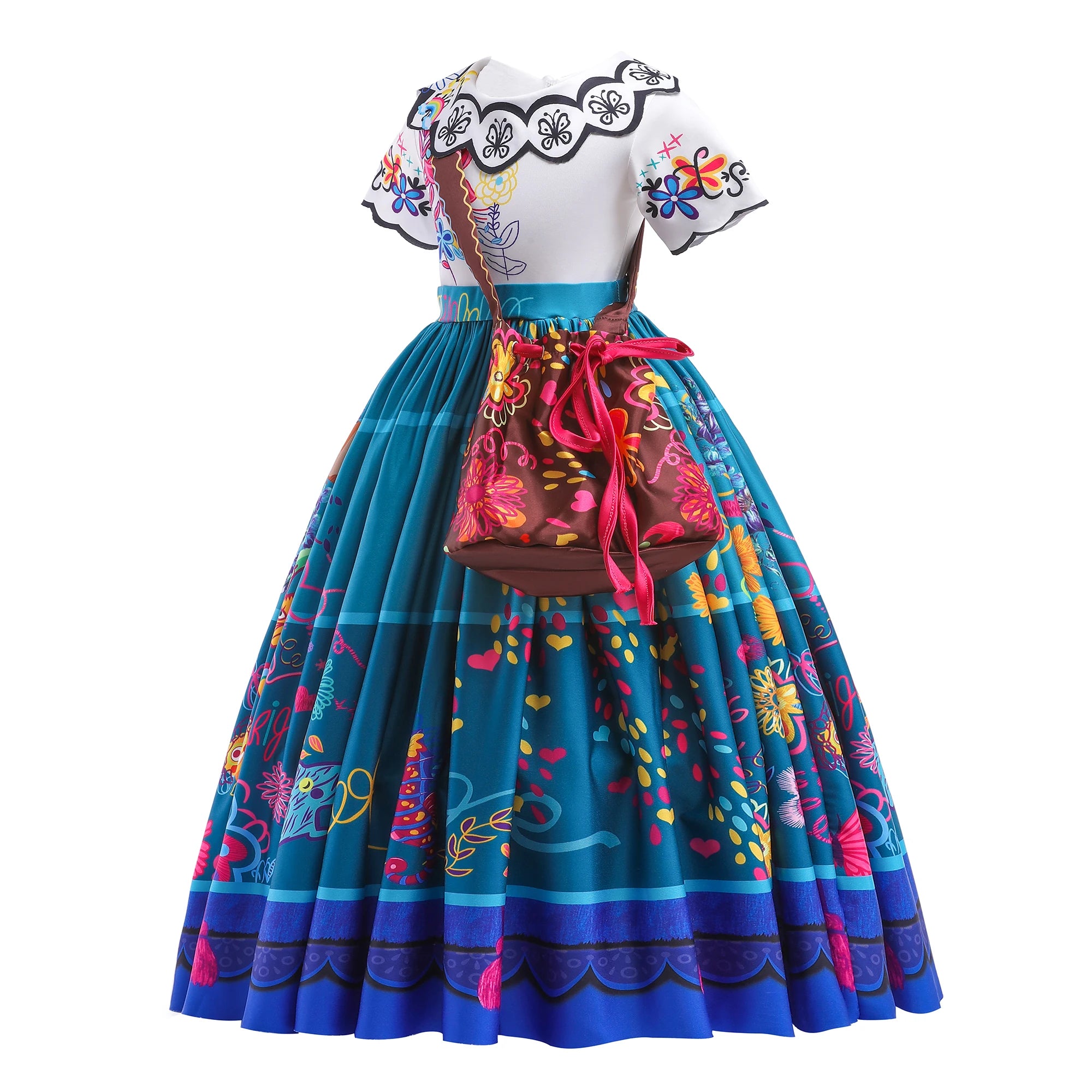 Mirabel Encanto Costume For Girls Carnival Halloween Costumes Kids Birthday Party Princess Girl Cosplay Dress Suits Evening Gown