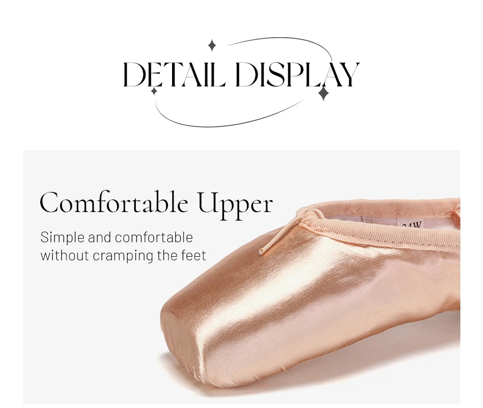Child And Adult Ballet Dance Shoes Girls Ballet Pointe Shoes Professional With Ribbons Shoes Series Classic Woman Ballet Shoes