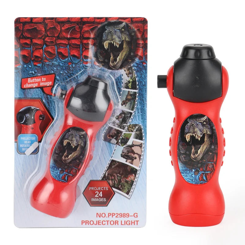 Proyector de tiburón y dinosaurio, juguete de aprendizaje nocturno para estudio nocturno, linterna para dormir, juguetes educativos para edades tempranas, linterna, Juguetes Divertidos