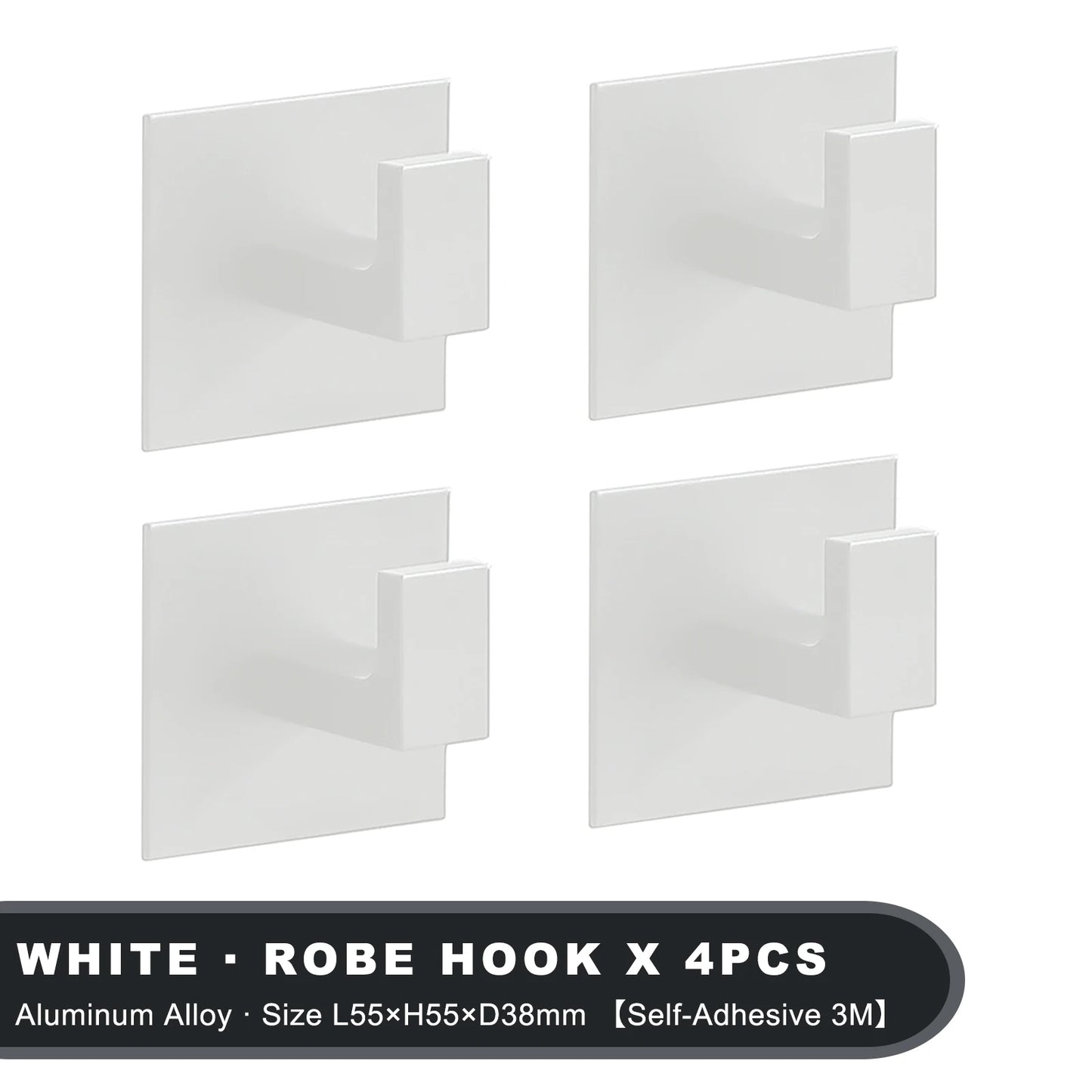 Black Self-Adhesive Wall Hooks For Hanging Keys Clothes Hanger Door 3M Robe Hook Coat Rack Towel Holder Bathroom Accessories