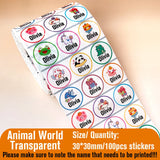Custom Name Tag Sticker Waterproof Kawaii Stickers Decals Personalized First Name Label for Children School Stationery Bottle