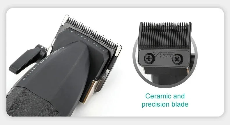 VGR Hair Trimmer Professional Hair Clippers Adjustable Hair Cutting Machine 9000 RPM Cordless Clippers and Trimmers Set V-640 S3