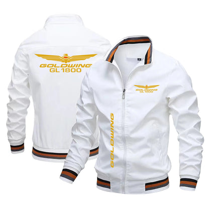 Spring and Autumn New Gold Wings GL1800 Biker Jacket Pilot Fashion Windbreaker Leisure Baseball Suit Men's Motorcycle Clothing