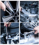 12pcs Socket Ratchet Handle Wrench Set 1/4 3/8 1/2 Spanner Kit With Extension Rod and 10 Common Sockets Car Repair Hand Tools