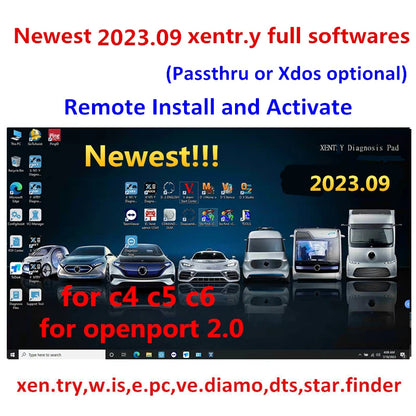 Newest Xentry 2023.09 Diagnostic Software Remote Install with Tactrix Openport 2.0 ECU Chip Tuning Tool OBD 2 OBD2 Scanner Tool