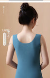 Women Winter Velvet Padded Vest Thermal Underwear Camisole Warm Sling Vest Tops 2-in-1 Built-in Bra Undershirt Intimate