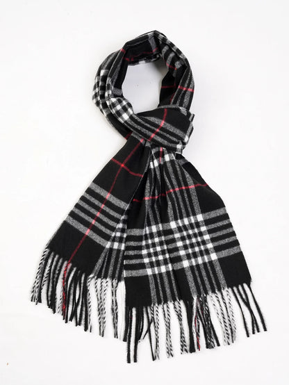 Edinburgh plaid warm cashmere feel men's scarf shawl preppy Scottish plaid scarf