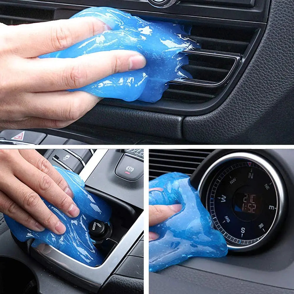 Seametal gel de limpeza do carro multifuncional saída ventilação ar painel portátil ferramenta limpeza mágica lavagem lama removedor poeira sujeira limpa
