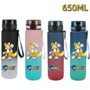 650ML Sonic Hedgehog Sport Water Bottle Large Capacity Cartoon Portable Plastic Water Bottle Drinking Cup Student Birthday Gifts