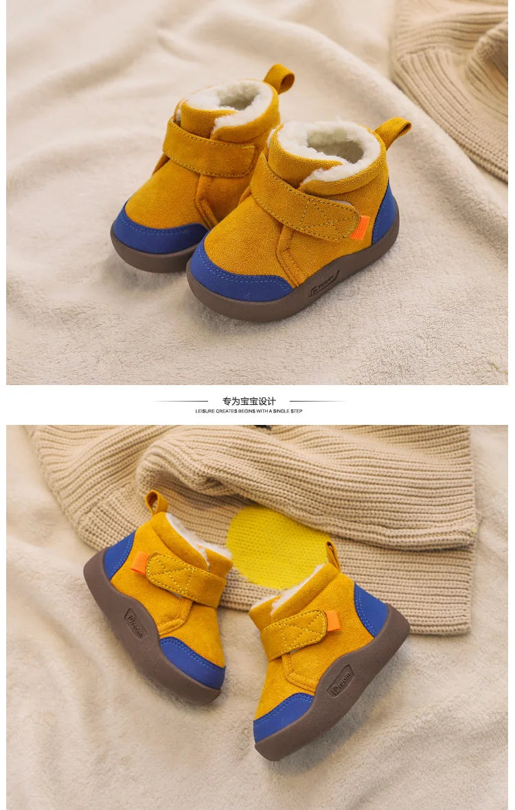 Girl Boot Baby Snow Boot Winter Baby Soft Sole Walking Shoe Child Plush Cotton Shoe Anti-Slip Warm Kid Shoe Kid Boot Boy Botines