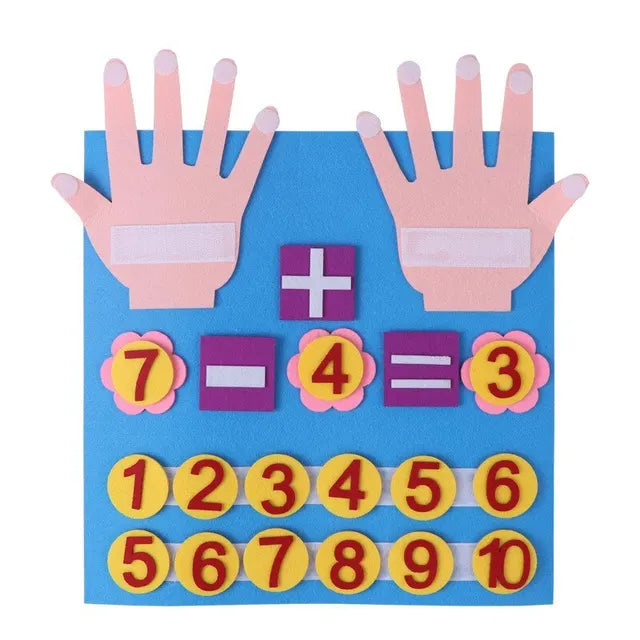 Montessori Busy Board Finger Number, Math Toy, Counting Early Cognitive Learning, Educational Toys for Kids, Intelligence Develop 