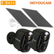Security Cameras Wireless Outdoor, 2K Battery Powered WiFi Camera AI Motion Siren Spotlight, Color Night Vision, IP66 Waterproof