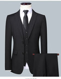 Suit Boutique Men's Fashion Business (Blazer+ Vest + Trousers) Gentleman's Wedding Casual Professional Formal Suit 3 Piece M-6XL